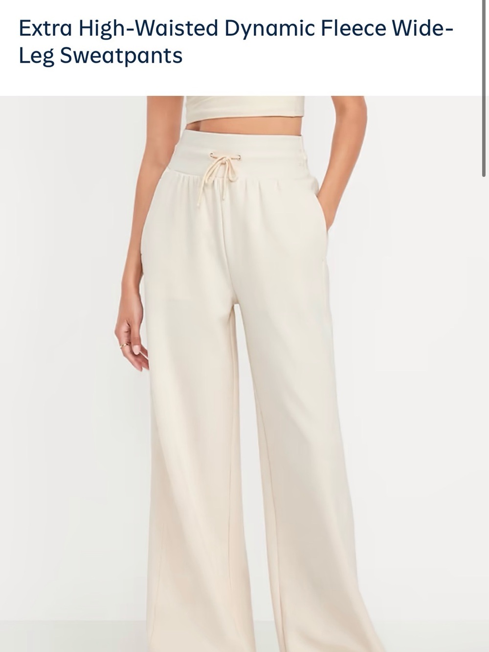 Women’s old navy Extra High-Waisted Dynamic Fleece Wide-Leg Sweatpants